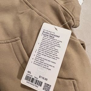 New in bag, lululemon scuba crop funnel neck